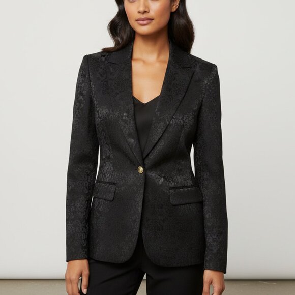 Dana Buchman Jackets & Blazers - Dana Buchman Damask Black Blazer